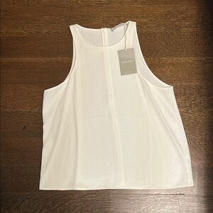 Everlane White Blouse Lightweight Crew Neck